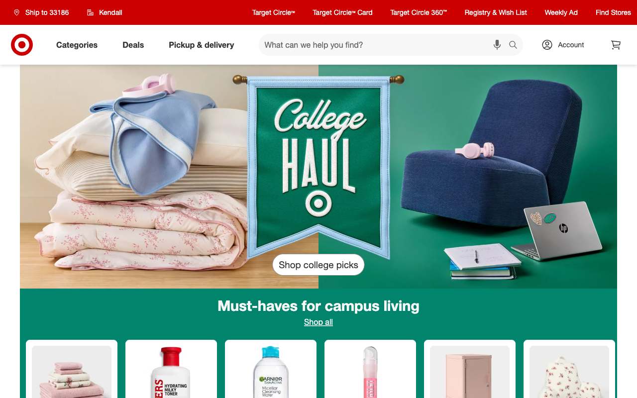 Target website preview