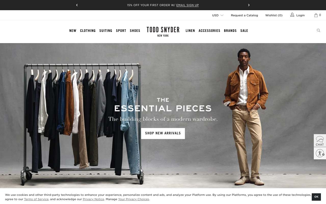 Todd Snyder website preview