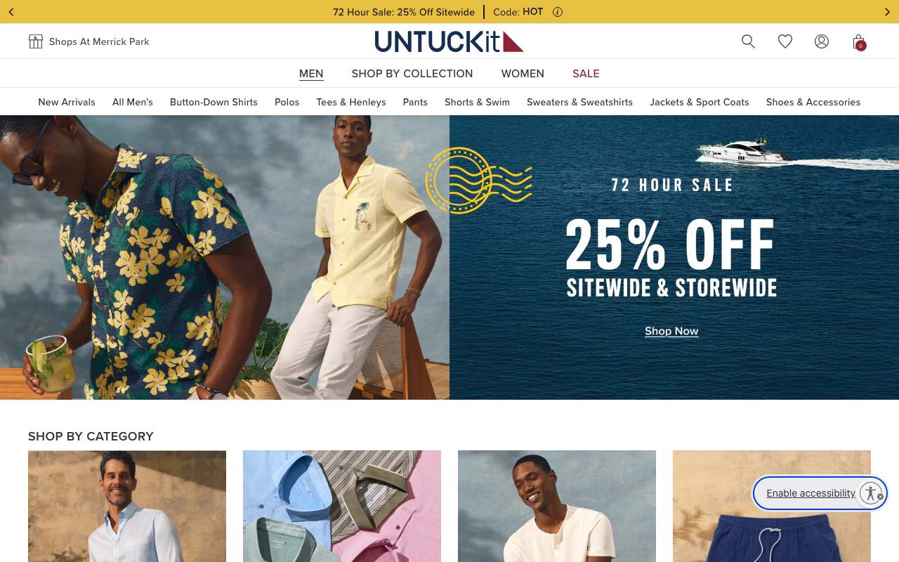 UNTUCKit website preview