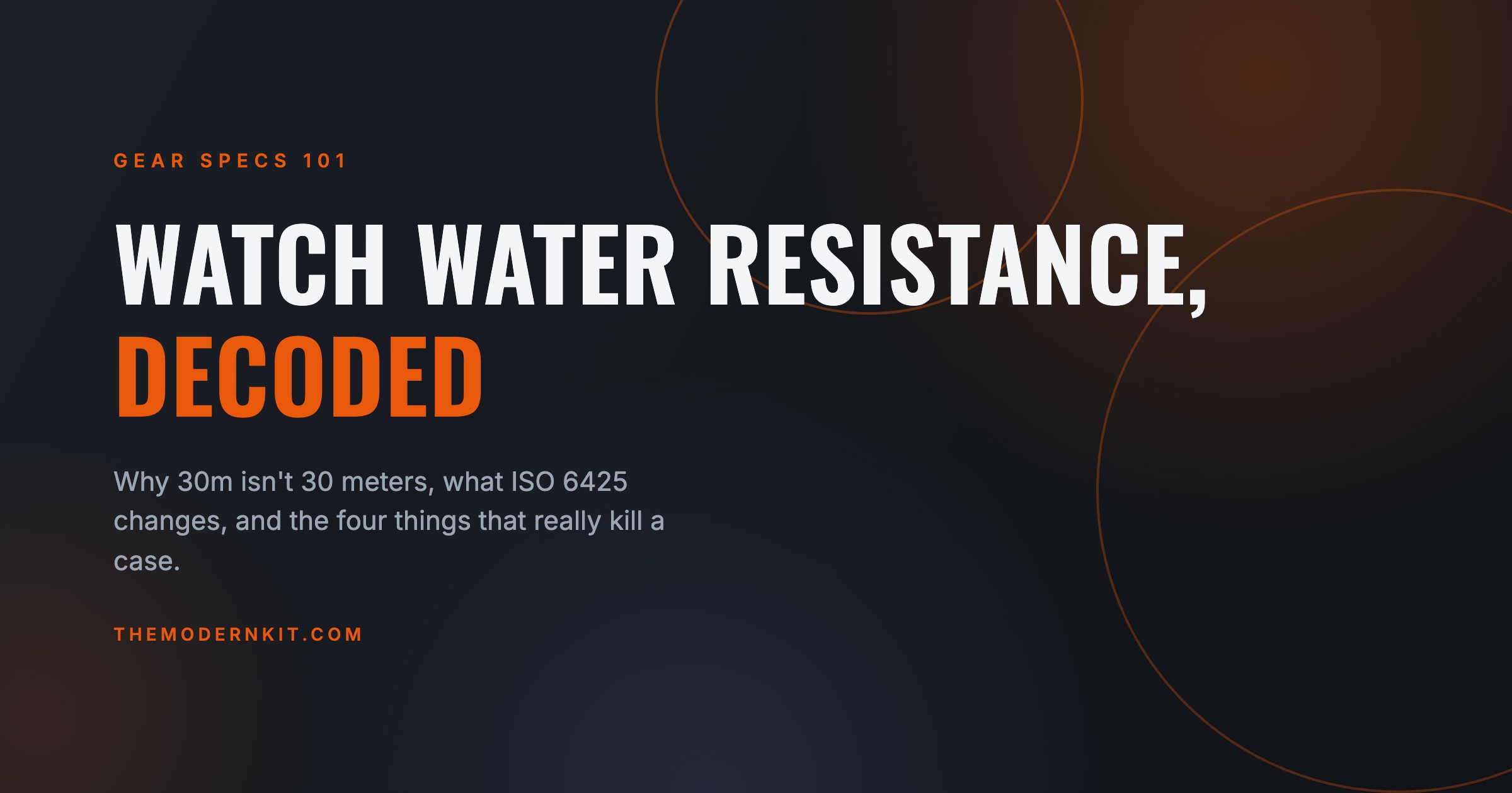 Watch Water Resistance Ratings, Explained